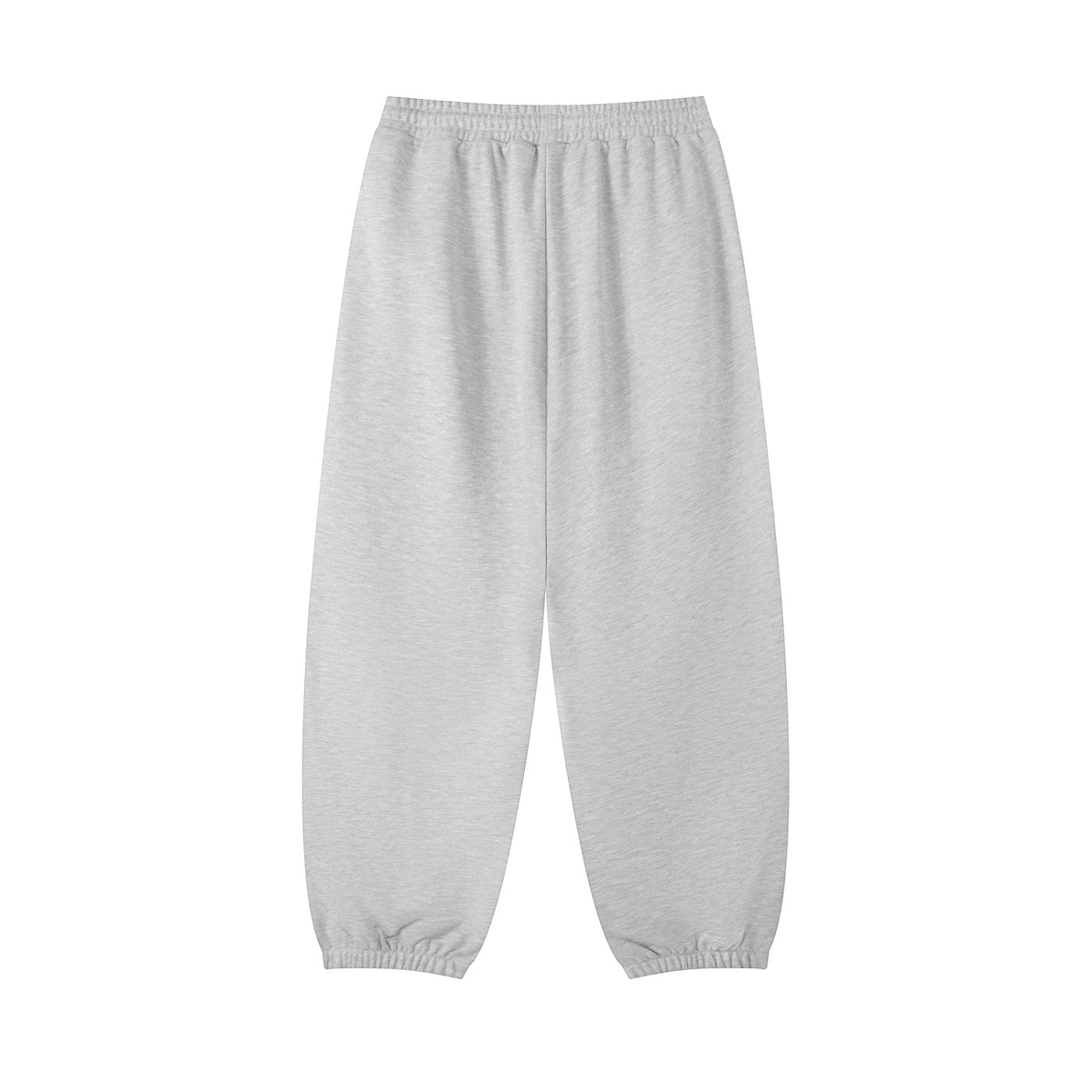 Omina women's grey cotton blend jogged sweatpants with an elastic drawstring waist and cuffed ankles.