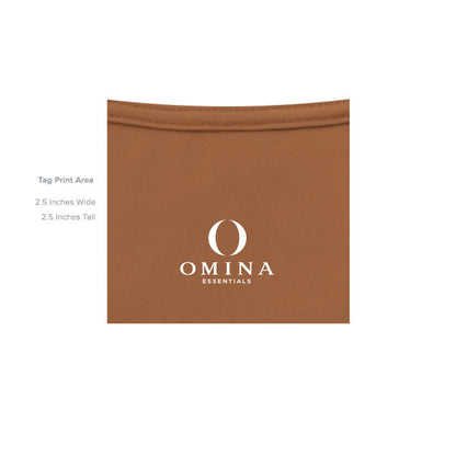 Omina Blessed, Not Pressed heavyweight cotton tee featuring a minimalist white logo print on the inner neck label.