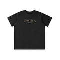 Omina Kids Essential T-Shirt in black, made from soft, breathable fabric with a relaxed fit and subtle Omina Kids branding.