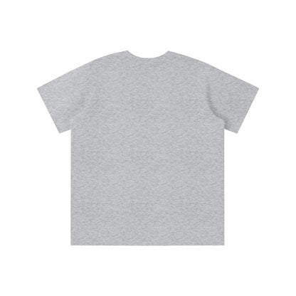 Omina Kids light grey heathered Sorona t-shirt with quick-dry cooling fabric and relaxed fit.