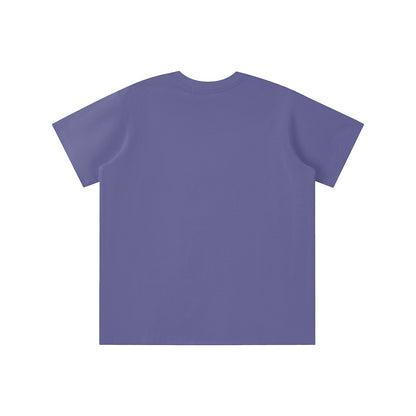 Omina Kids Sorona Quick-Dry Cooling T-Shirt in purple, made from moisture-wicking fabric for active days.