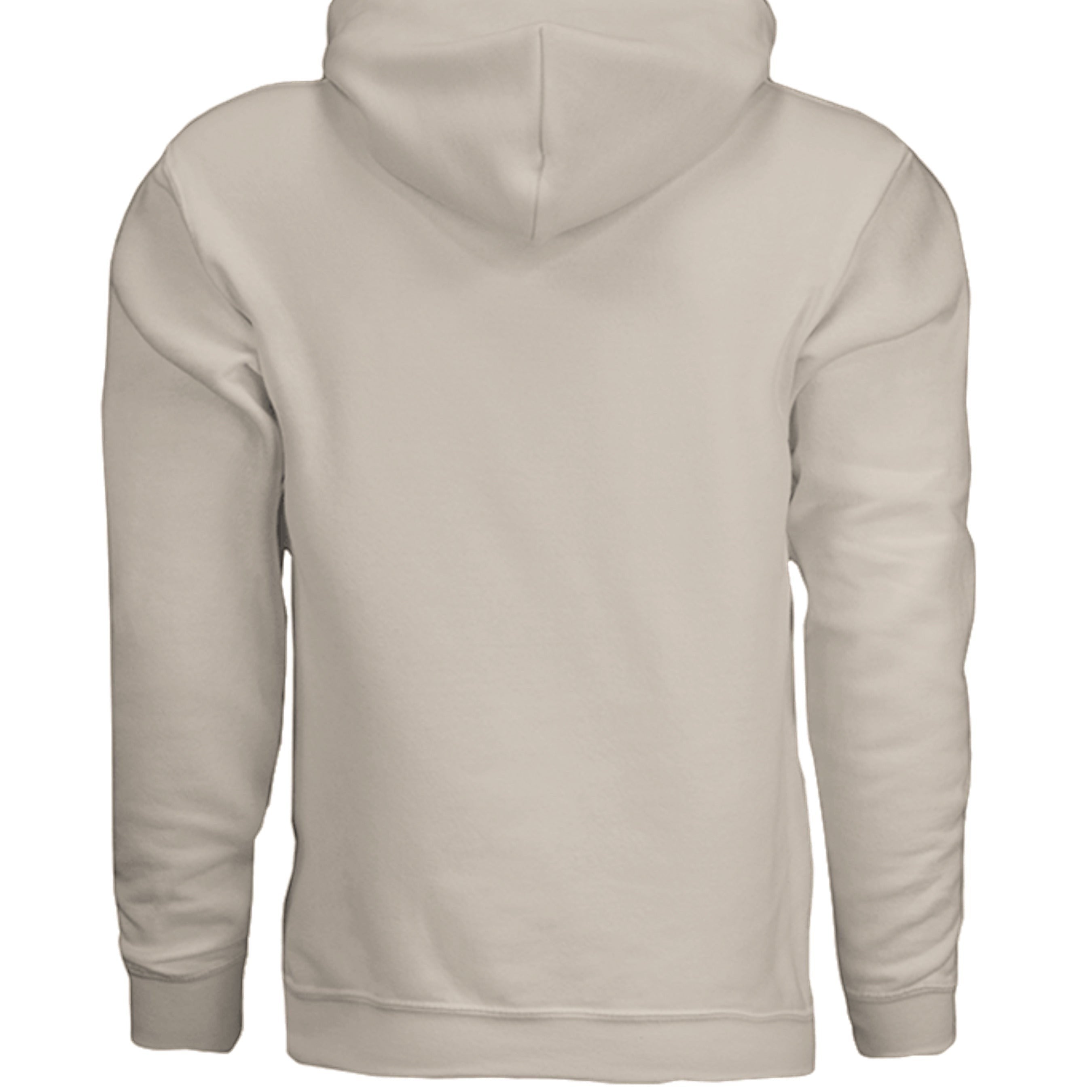 Omina beige cotton blend hoodie sweatshirt with Medusa graphic print on front. Relaxed fit with drawstring hood and kangaroo pocket.