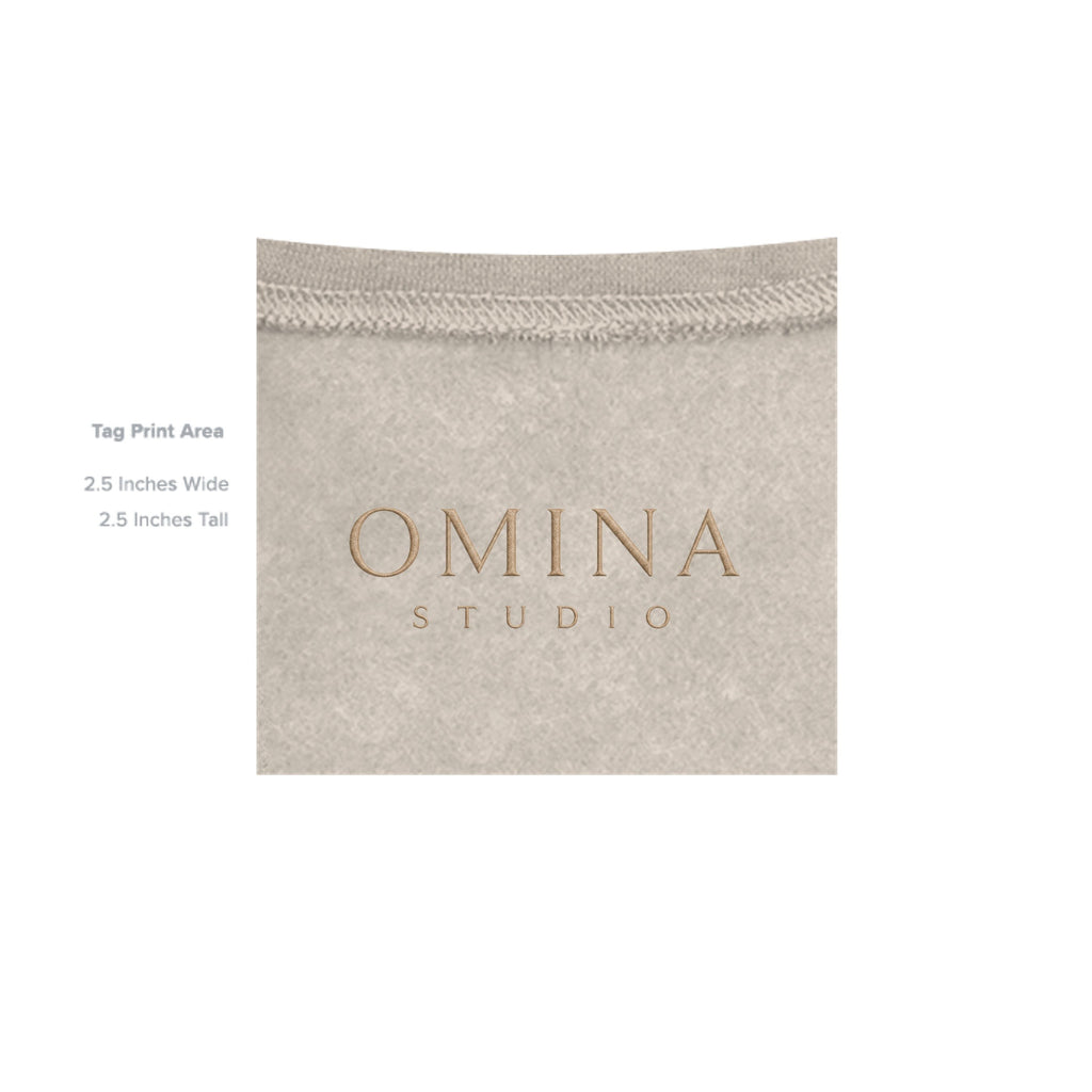 Omina Studio beige cotton blend graphic hoodie sweatshirt with Medusa print