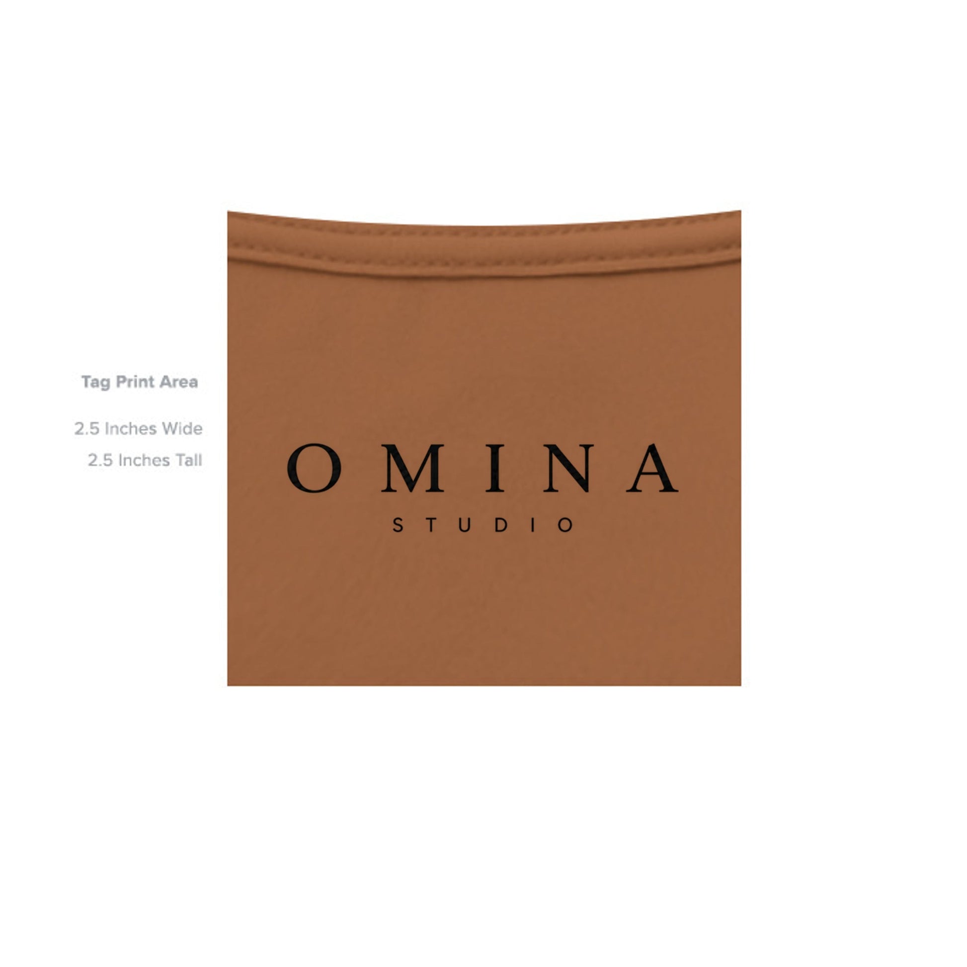 OMINA Studio brown heavyweight cotton oversized t-shirt with minimalist logo