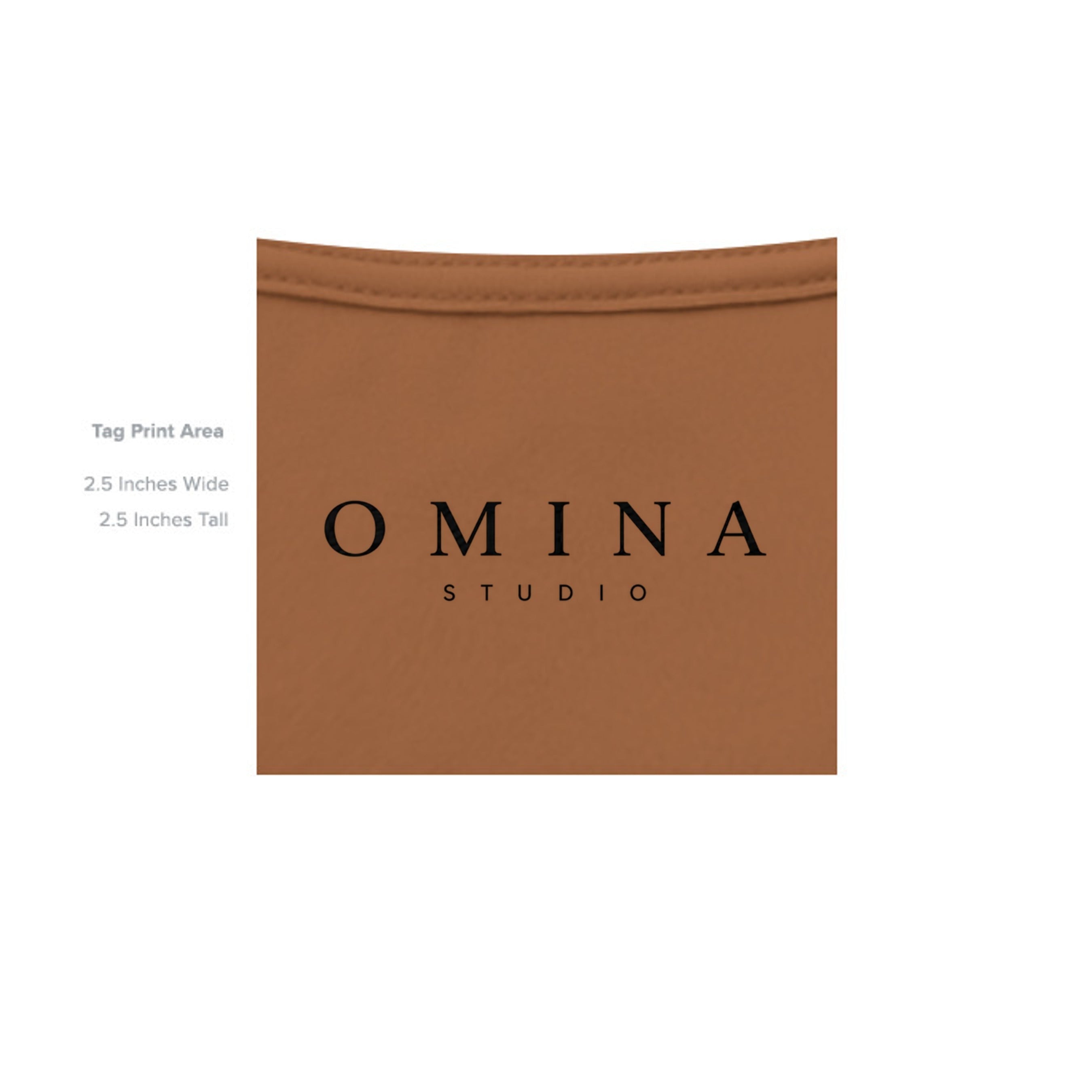 OMINA Studio brown heavyweight cotton oversized t-shirt with minimalist logo