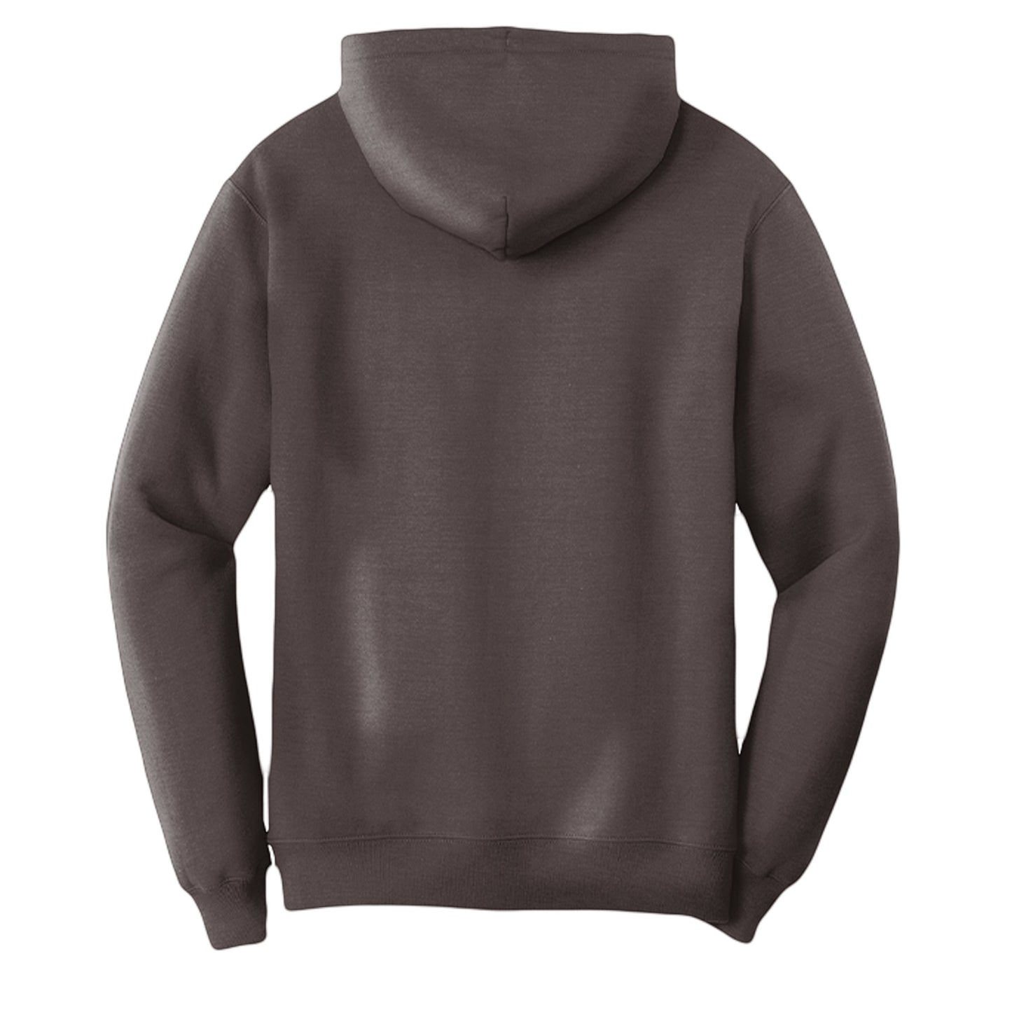 Omina Studio brown pigment-dyed cotton blend hoodie with relaxed fit and kangaroo pocket.