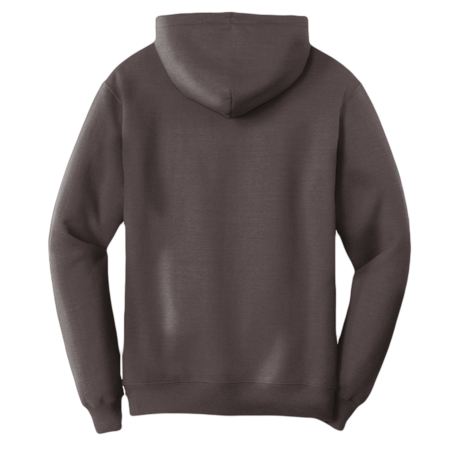 Omina Studio brown pigment-dyed cotton blend hoodie with relaxed fit and kangaroo pocket.