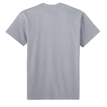 Omina Studio grey heavyweight cotton oversized t-shirt with dropped shoulders and relaxed fit.