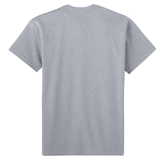 Omina Studio grey heavyweight cotton oversized t-shirt with dropped shoulders and relaxed fit.