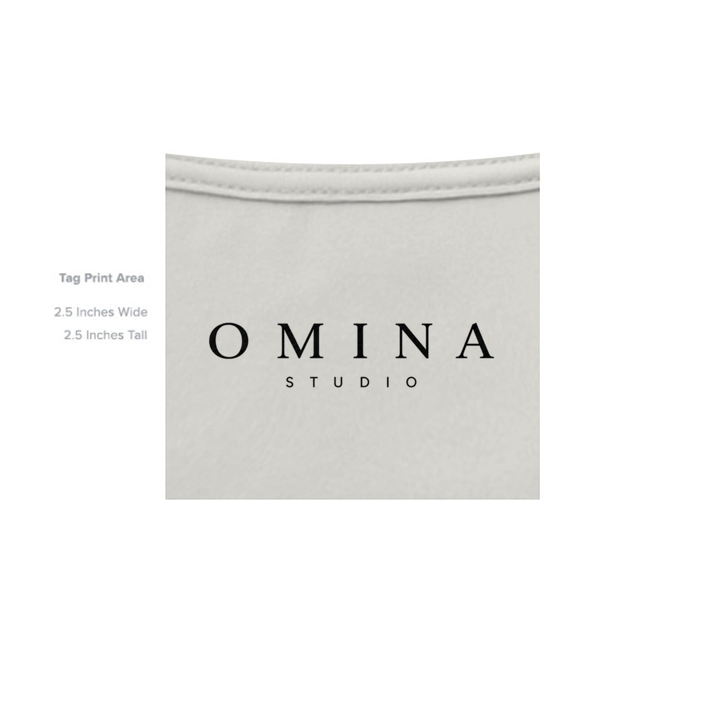 Omina Studio Intentional Living T-Shirt in off-white heavyweight cotton with a relaxed fit and minimalist logo.