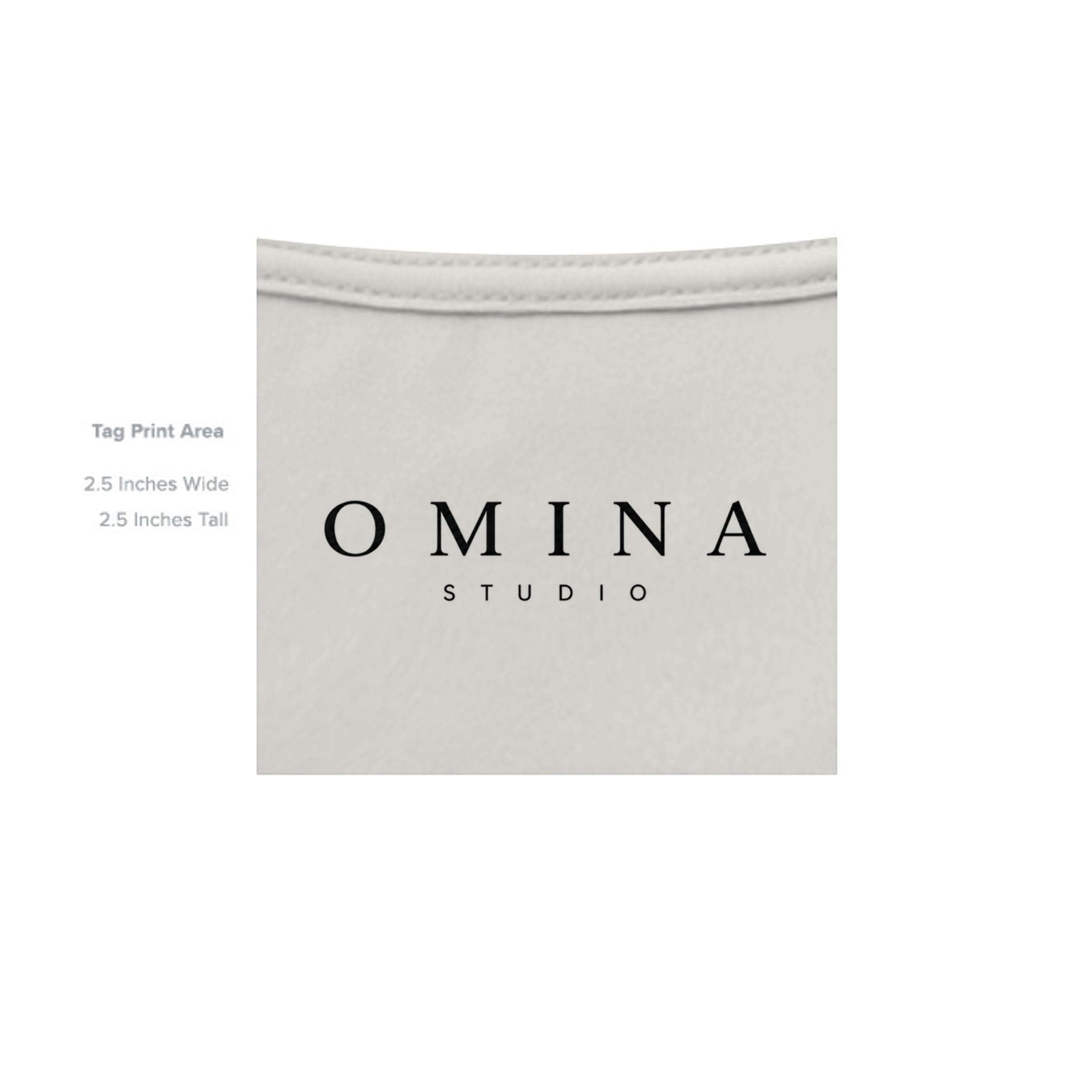Omina Studio Intentional Living T-Shirt in off-white heavyweight cotton with a relaxed fit and minimalist logo.