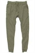 OMINA Studio Premium Joggers in olive green, made from 8.5 oz heavyweight fleece with a cotton face. Features tapered fit, ribbed cuffs, and drawstring waist.