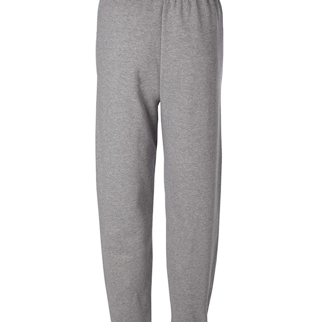 Omina Youth grey sweatpants made from soft premium fabric with a relaxed fit and adjustable waistband.
