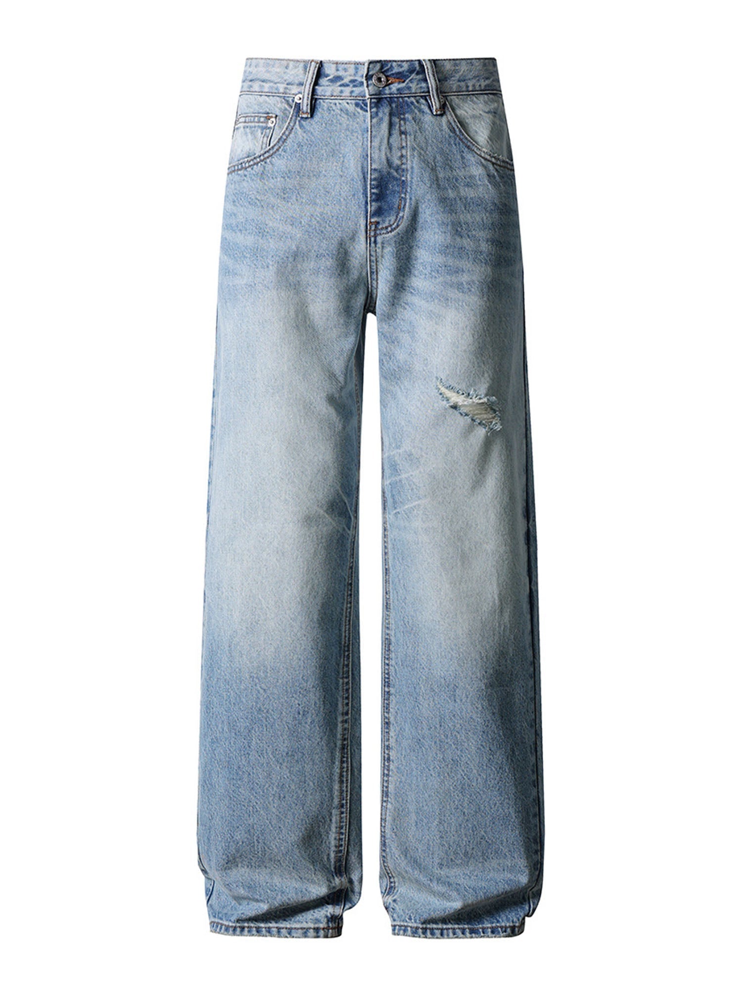 LIGHT WAS DISTRESSED RELAXED DENIM UNDEVELOPED