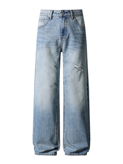 LIGHT WAS DISTRESSED RELAXED DENIM UNDEVELOPED